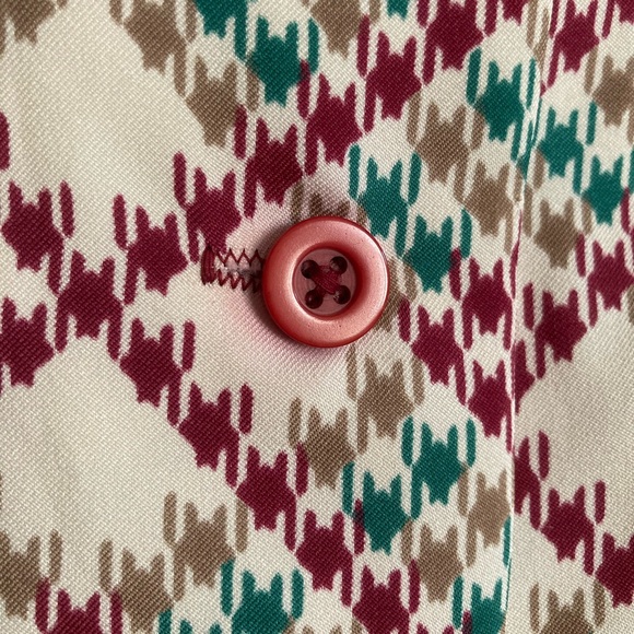 Vintage 1970s NOS Houndstooth Shirtdress Tunic - Picture 6 of 7